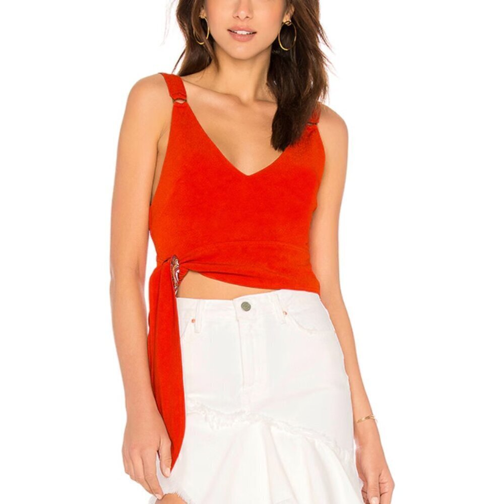 Free People Paisley Pop Tank in Red Medium